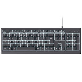 TECLADO PRIMO CON ILUMINACION NEGRO TRUST